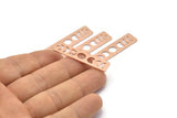 Copper Rectangle Charm, 8 Raw Copper Moon Phases Charms With 1 Hole, Stamping Blanks (40x10x0.80mm) M01888