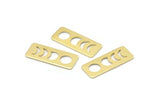 Brass Rectangle Blank, 10 Raw Brass Moon Phases Stamping Blanks (25x10x0.80mm) M01882