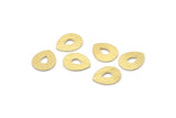 Brass Drop Blank, 12 Textured Raw Brass Drop Stamping Blanks (12x0.70mm) M01880