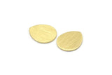Brass Drop Blank, 12 Textured Raw Brass Drop Stamping Blanks (12x0.70mm) M01850