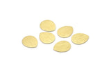 Brass Drop Blank, 12 Textured Raw Brass Drop Stamping Blanks (12x0.70mm) M01850