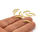 Brass Moon Blank, 100 Textured Raw Brass, Crescent Moon, Brass Blanks (17x2.5x0.80mm) M01662