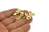 Brass Moon Blank, 250 Textured Raw Brass, Crescent Moon, Brass Blanks (7x0.80mm) M01659