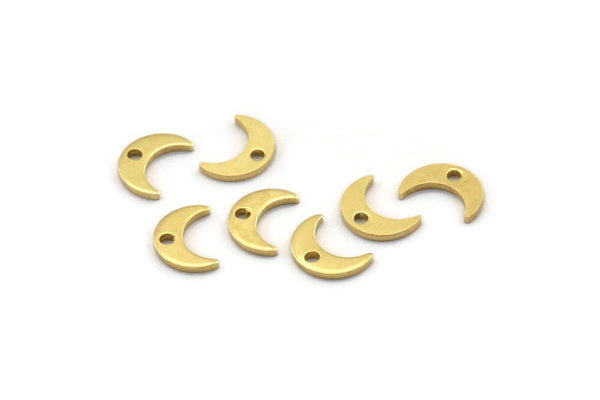 Pirinç Ay Tılsımı, 250 Ham Pirinç, Pirinç Hilal Ay, Pirinç Tılsım (8x5x0,80 mm) M01661