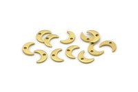 Pirinç Ay Tılsımı, 250 Ham Pirinç, Pirinç Hilal Ay, Pirinç Tılsım (8x5x0,80 mm) M01661