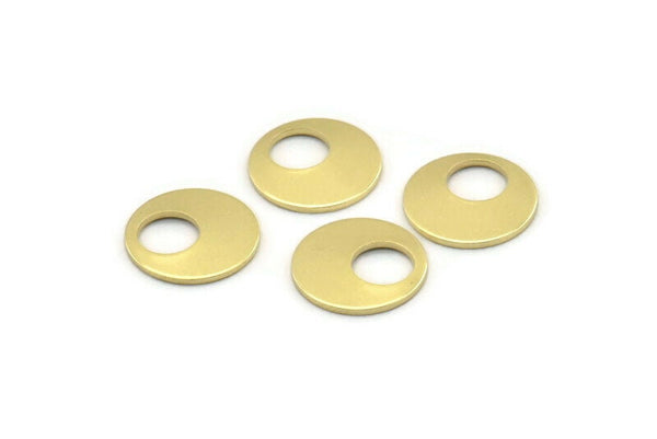 Brass Round Tag, 24 Raw Brass Round Stamping Blanks, Findings (13x0.80mm) M01644