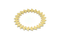Brass Circle Charm, 2 Raw Brass Circle Charms, Brass Connectors, Findings, Connectors (42x0.80mm) M01618