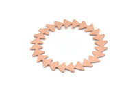 Copper Circle Charm, 2 Raw Copper Circle Charms, Copper Connectors, Findings, Connectors (42x0.80mm) M01571