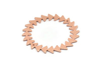 Copper Circle Charm, 2 Raw Copper Circle Charms With 2 Holes, Copper Connectors, Findings, Connectors (42x0.80mm) M01621