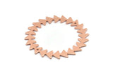 Copper Circle Charm, 2 Raw Copper Circle Charms With 2 Holes, Copper Connectors, Findings, Connectors (42x0.80mm) M01621