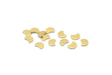 Brass Moon Blank, 250 Raw Brass, Crescent Moon, Brass Blanks, Tiny Brass Moon (6x5x0.80mm) M01872