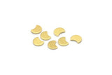 Brass Moon Blank, 250 Raw Brass, Textured Crescent Moon, Brass Blanks, Tiny Brass Moon (6x5x0.80mm) M01871