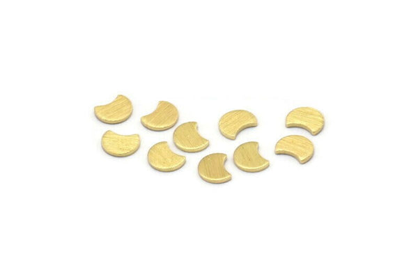 Brass Moon Blank, 250 Raw Brass, Textured Crescent Moon, Brass Blanks, Tiny Brass Moon (6x5x0.80mm) M01871