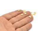 Brass Moon Blank, 250 Raw Brass, Textured Crescent Moon, Brass Blanks, Tiny Brass Moon (6x5x0.80mm) M01871