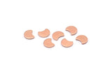 Copper Moon Blank, 250 Raw Copper, Crescent Moon, Copper Blanks, Tiny Copper Moon (6x5x0.80mm) M01870