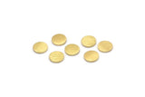 Brass Round Tag, 100 Textured Raw Brass Round Stamping Blanks, Findings (6x0.80mm) M01874