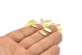 Brass Oval Blank, 100 Raw Brass, Brass Blanks, Tiny Brass Oval Blanks (12x5x0.80mm) M01999