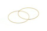 65mm Circle Connectors - 4 Gold Plated Brass Circle Connectors (65x1x1mm) Bs 1104 Q0696