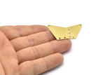 Brass Diamond Charm, 6 Raw Brass Rhombus Charms With 6 Holes, Findings (32x25x1mm) A2262