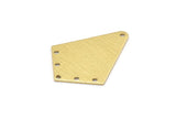 Brass Diamond Charm, 6 Textured Raw Brass Rhombus Charms With 6 Holes, Findings (32x25x1mm) A2260