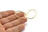 Brass Oval Earring, 12 Raw Brass Oval Stud Earrings (30x23x1mm) A1708 A2085