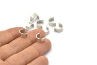 Gümüş Kolye Parçaları, 2 Delikli 12 Antik Gümüş Kaplama Pirinç Kolye Parçası, Kolye Uçları (10x8x1mm) BS 2023 H1249