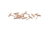 Rectangle Bar Stud, 12 Stainless Steel Earring Posts With Rose Gold Plated Brass Flat Bar Stud, Ear Studs (12x14mm) BS 1704