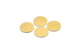 Brass Round Tag, 12 Raw Brass Round Stamping Blanks, Findings (14x1mm) A2113