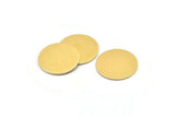 Brass Round Tag, 6 Raw Brass Round Stamping Blanks, Findings (23x1mm) A2121