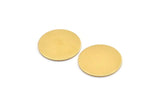 Brass Round Tag, 6 Raw Brass Round Stamping Blanks, Findings (23x1mm) A2121