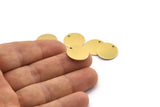 Brass Round Charm, 12 Raw Brass Round Charms With 1 Hole, Blanks (16x1mm) A2116