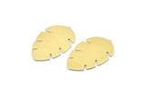 Brass Leaf Blank, 8 Raw Brass Leaf Blanks, Brass Blanks, Stamping Blanks (30x20x0.80mm) M01690