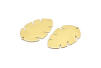 Brass Leaf Charm, 8 Raw Brass Leaf Charms With 1 Hole, Leaf Charm Earrings (30x20x0.80mm) M01689