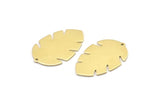 Brass Leaf Charm, 8 Raw Brass Leaf Charms With 1 Hole, Leaf Charm Earrings (30x20x0.80mm) M01689