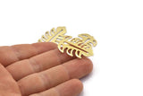 Brass Leaf Blank, 8 Raw Brass Leaf Blanks, Brass Blanks, Stamping Blanks (30x20x0.80mm) M01698