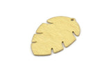 Brass Leaf Charm, 8 Textured Raw Brass Leaf Charms With 1 Hole, Leaf Charm Earrings (30x20x0.80mm) M01761