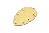 Brass Leaf Charm, 8 Textured Raw Brass Leaf Charms With 2 Holes, Leaf Charm Earrings (30x20x0.80mm) M01763