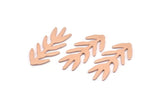 Copper Bough Blank, 8 Raw Copper Leaf Blanks, Brass Blanks, Stamping Blanks (30x13x0.80mm) M01746