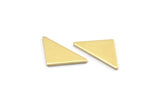 Brass Triangle Blank, 24 Raw Brass Triangle Blanks, Stamping Blanks (19x10x1mm) M01685