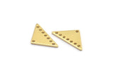 Pirinç Üçgen Tılsım, 8 Delikli 24 Ham Pirinç Üçgen Tılsım (19x10x1mm) M01686