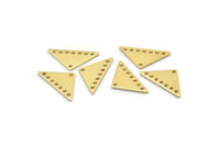 Pirinç Üçgen Tılsım, 8 Delikli 24 Ham Pirinç Üçgen Tılsım (19x10x1mm) M01686