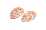 Copper Leaf Blank, 8 Raw Copper Leaf Blanks, Copper Blanks, Stamping Blanks (30x20x0.80mm) M01721