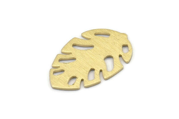 Brass Leaf Blank, 8 Textured Raw Brass Leaf Blanks, Brass Blanks, Stamping Blanks (30x20x0.80mm) M01759