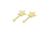 Brass Star Blank, 50 Raw Brass Star Blanks, Stamping Blanks (20x9x0.80mm) M02054