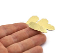 Brass Leaf Blank, 8 Raw Brass Leaf Blanks, Brass Blanks, Stamping Blanks (30x13x0.80mm) M01682