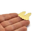 Brass Leaf Charm, 8 Raw Brass Leaf Charms With 1 Hole, Leaf Charm Earrings (30x13x0.80mm) M01681