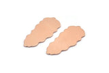 Copper Leaf Blank, 8  Raw Copper Leaf Blanks, Copper Blanks, Stamping Blanks (30x13x0.80mm) M01708