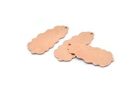 Bakır Yaprak Tılsımı, 1 Delikli 8 Ham Bakır Yaprak Tılsımı, Yaprak Tılsımı Küpeleri (30x13x0,80 mm) M01705