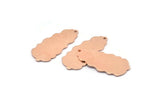 Bakır Yaprak Tılsımı, 1 Delikli 8 Ham Bakır Yaprak Tılsımı, Yaprak Tılsımı Küpeleri (30x13x0,80 mm) M01705