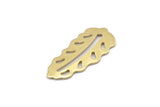 Brass Leaf Blank, 8 Raw Brass Leaf Blanks, Brass Blanks, Stamping Blanks (30x13x0.80mm) M01753